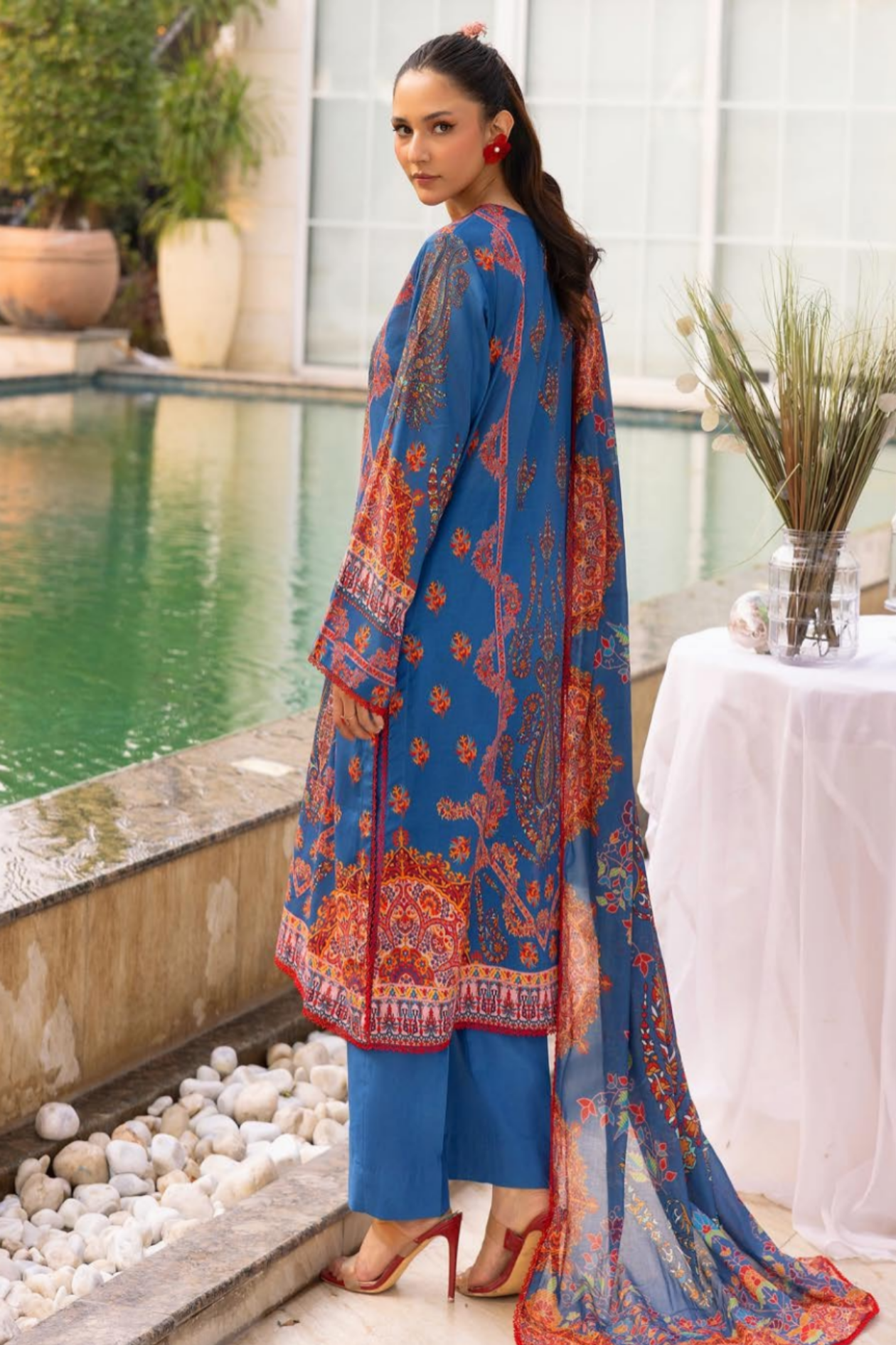 Azure Raiha Premium Printed Lawn 3PC
